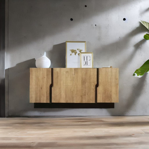Modern Mango wood sideboard
