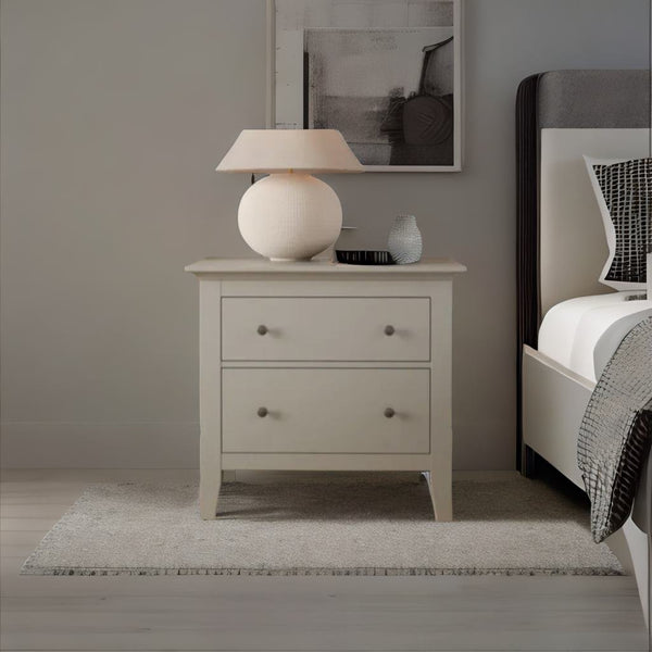 Modern Mango WoodGrey Bedside Table
