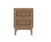 Modern Rattan Mango Wood Bedside Table