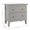 Modern Mango WoodGrey Bedside Table