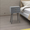 Modern Mango Wood Bed Side Table Grey