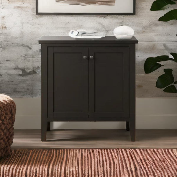 Modern Mango Wood Cabinet Black