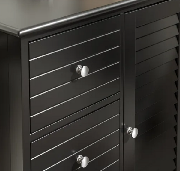 Modern Mango Wood Cabinet Black