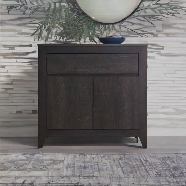 Modern Mango Wood Cabinet Black