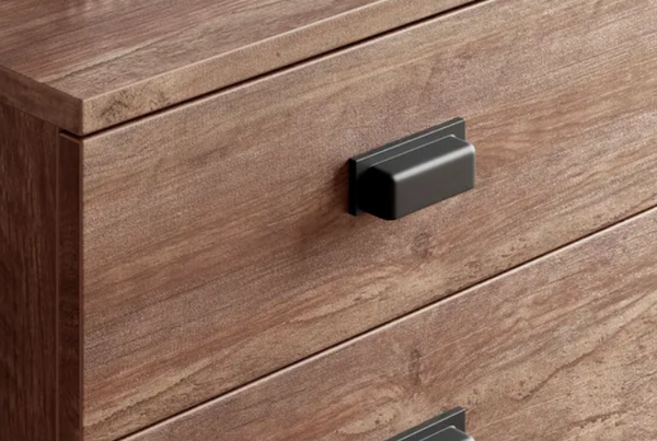 Modern Acacia Wood Cabinet