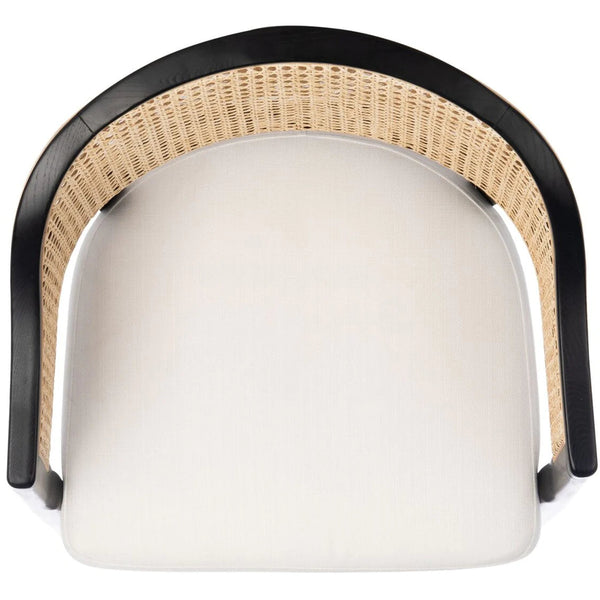 Seisia Classic Rattan Solid Wood Arm Chair