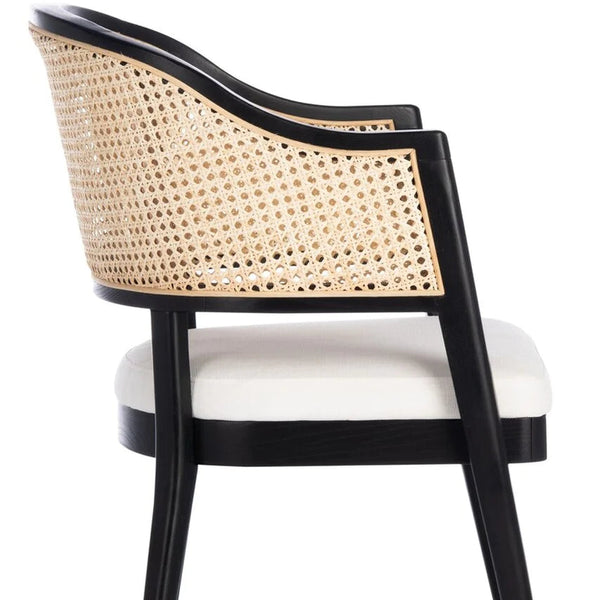Seisia Classic Rattan Solid Wood Arm Chair