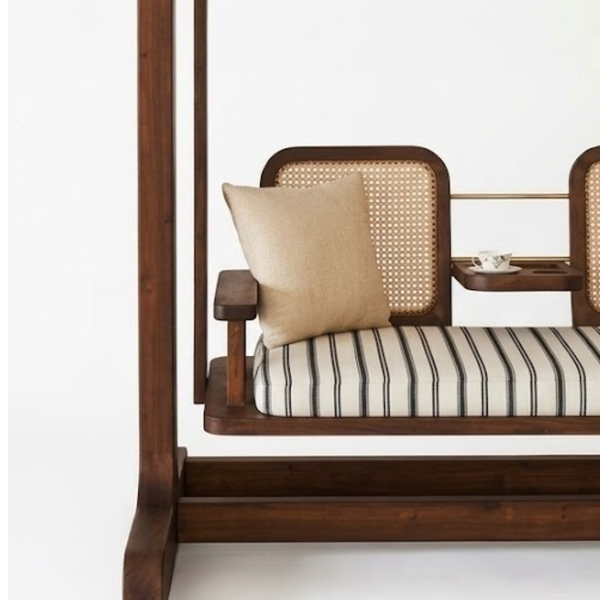 Sendai Solid Wood Rattan Swing