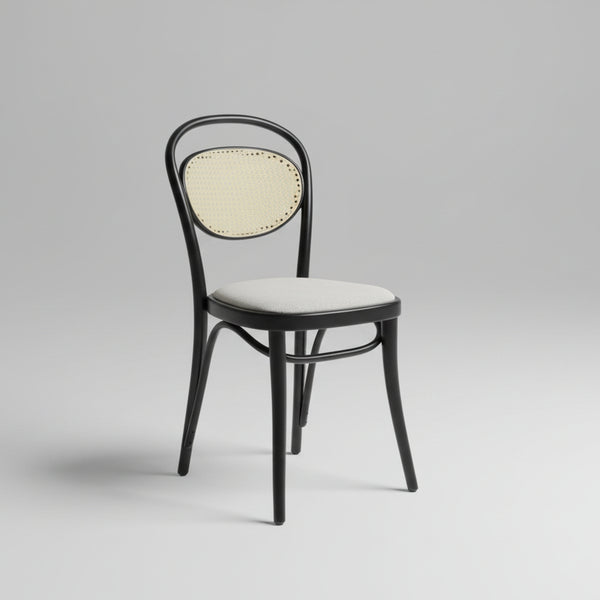 Serpentine Rattan & Metal Dining Chair