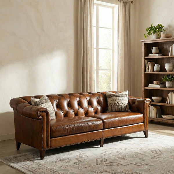 Seville Leather Chesterfield Sofa