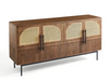 Modern Rattan Large Sideboard, Dark Mango Wood