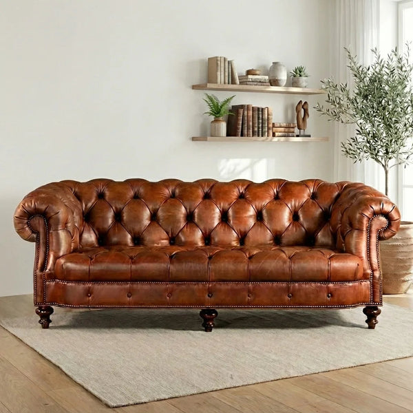 Siena 3 Seater Leather Sofa