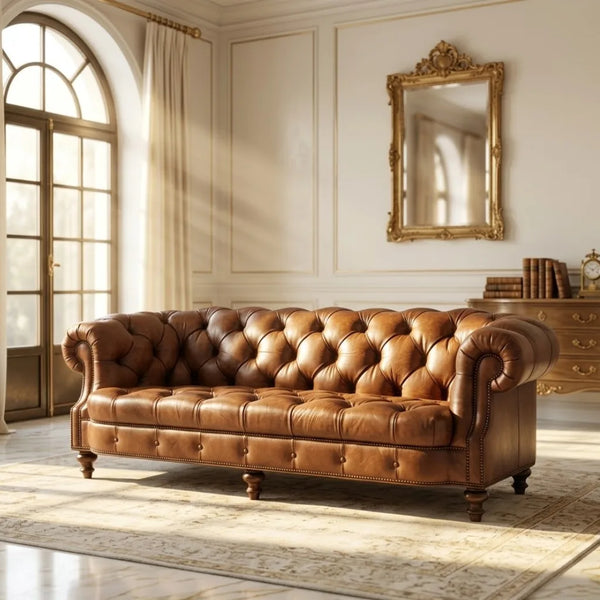 Siena 3 Seater Leather Sofa