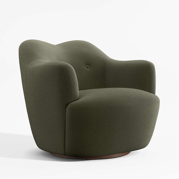 Antalya Modern Upholstered Swivel Sofa Chair
