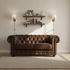 Sofia Tufted Two Seater Leather Sofa