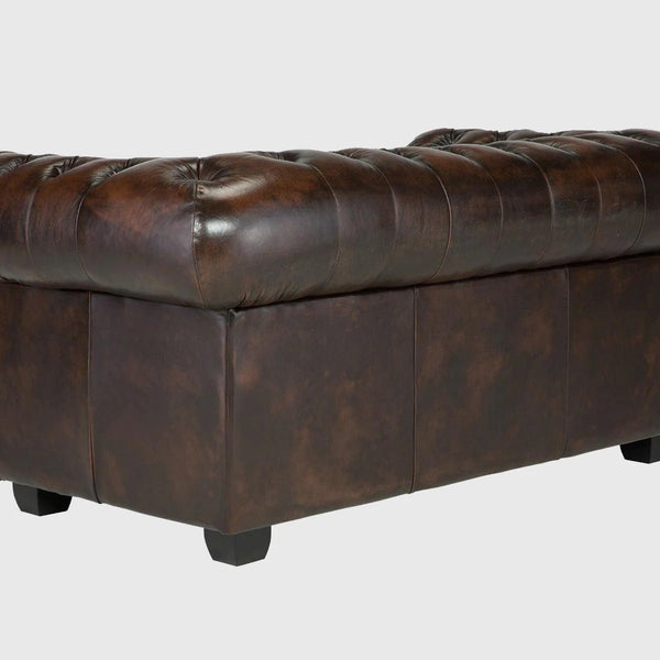 Sofia Tufted Two Seater Leather Sofa