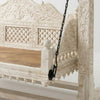 Solid Wood 2 Seater Swing Chair - White Finish
