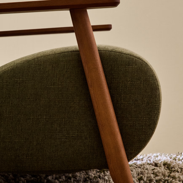 Sorocaba Ash Wood Wood Arm Chair