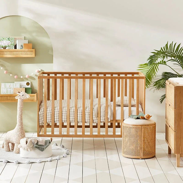Starlight Rattan Baby Cot In Natural Finish
