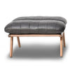 Sterkstroom Leather Foot Stool In Charcoal