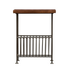 Stevenston Sheesham Wood Side Table with Black Iron Frame