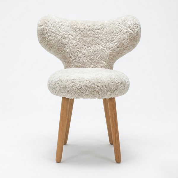 Stilfontein Solid Wood Curved Wing Chair With Fabric