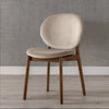 Modern Solid Wood Dining Chair With Fabric