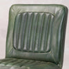 Strasbourg High Leather & Steel stool with back (Pine Green)