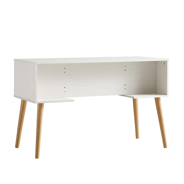 Swinton Solid Wood Rattan 2- Door Desk White Finish