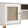 Swinton Solid Wood Rattan 2- Door Desk White Finish