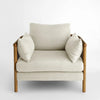Sydney Rattan Armchair Linen Flax