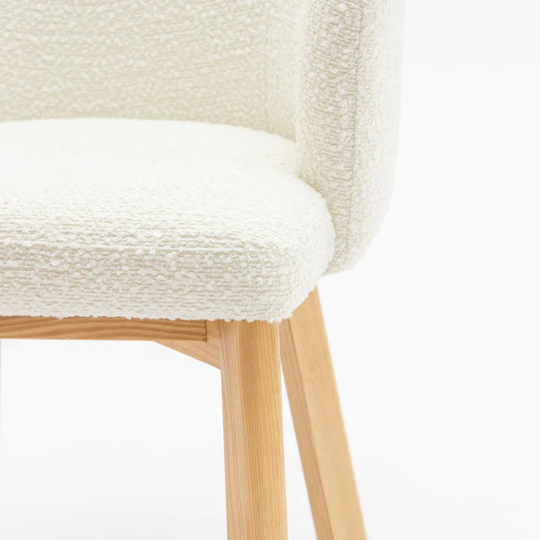 Tarija Solid Wood & Boucle Fabric Dining Chair