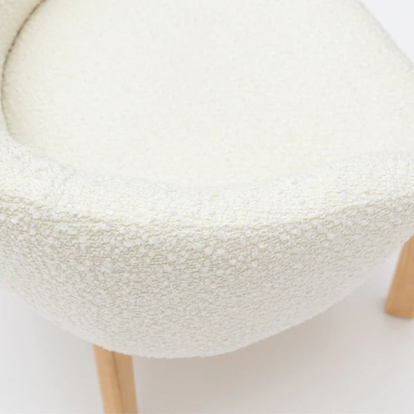 Tarija Solid Wood & Boucle Fabric Dining Chair