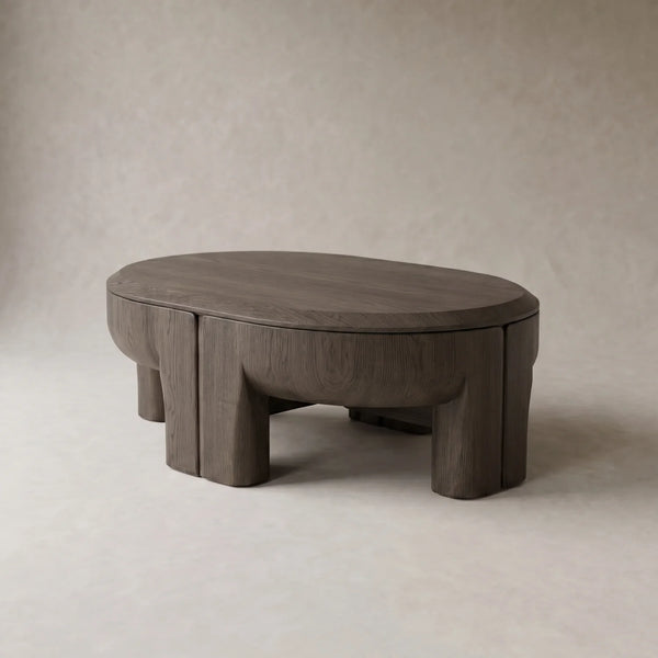 Tavira solid Wood Coffee Table (Oval)