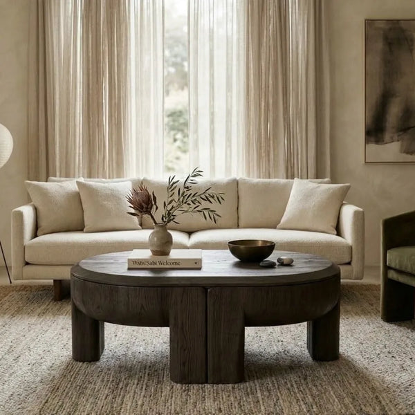 Tavira solid Wood Coffee Table (Oval)