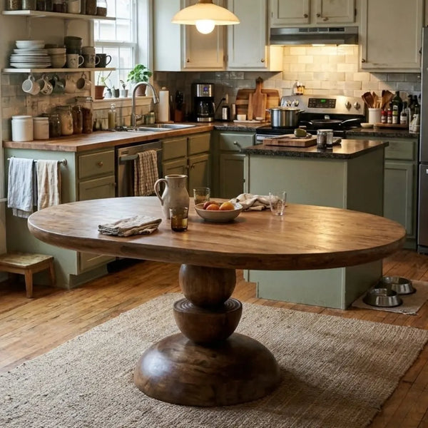Telluride Solid Wood Oval Dining Table