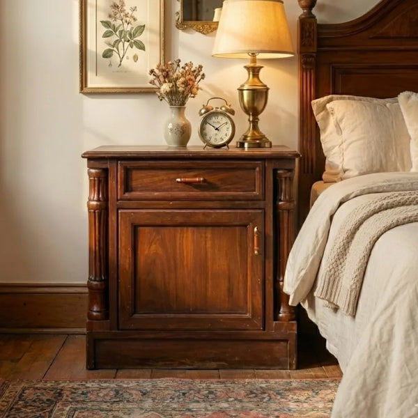 Thornton Sheesham Wood Nightstand Bedside Table