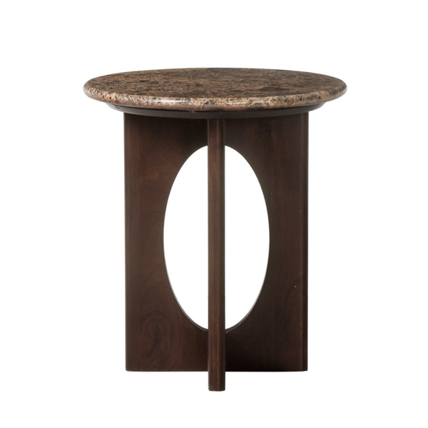 Timehri solid Wood & Marble Nesting Table