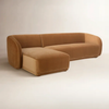 Timon Modern Curve Velvet Sectional Sofa