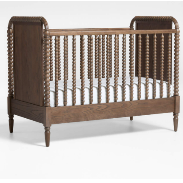Tiny Toes Baby Cot In Dark Brown Finish