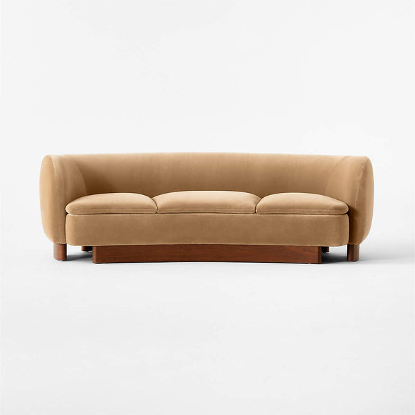 Torino Curved Velvet Sofa