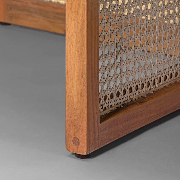 Torrance Solid Wood Rattan Coffee table