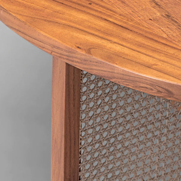 Torrance Solid Wood Rattan Coffee table