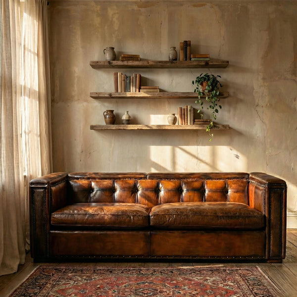Trieste Architect Leather Sofa