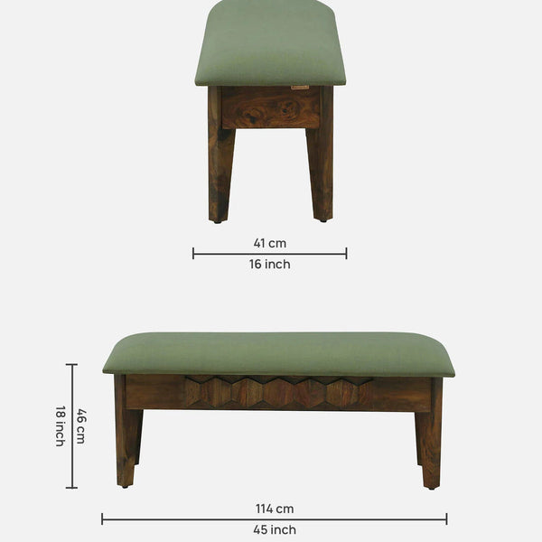 Turffontein 2 Seater Bench In Provincial Teak Finish