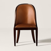 Turku Backrest Leather Dining Chair
