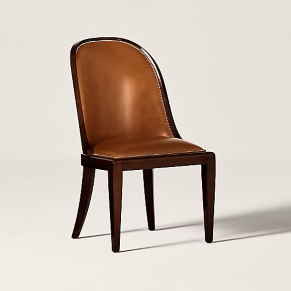 Turku Backrest Leather Dining Chair