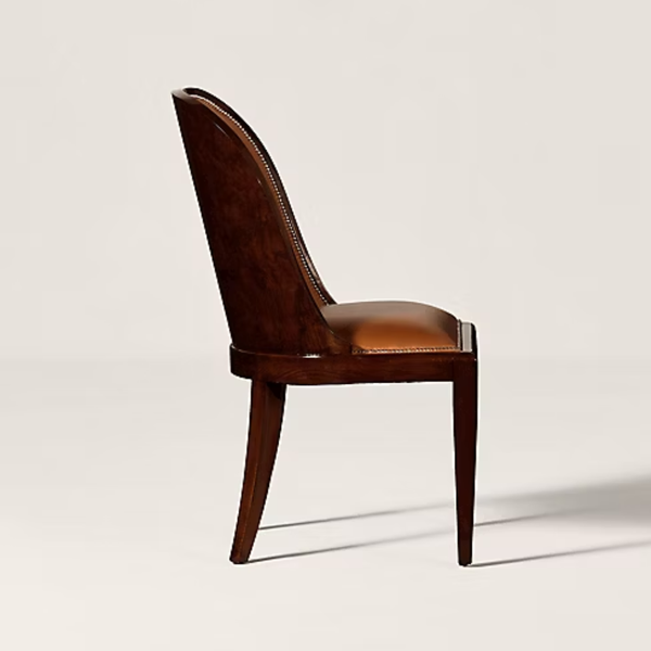 Turku Backrest Leather Dining Chair