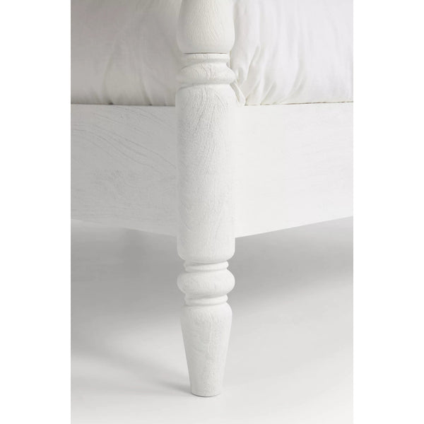 Tyler Acacia Wood Poster Bed With White Finish