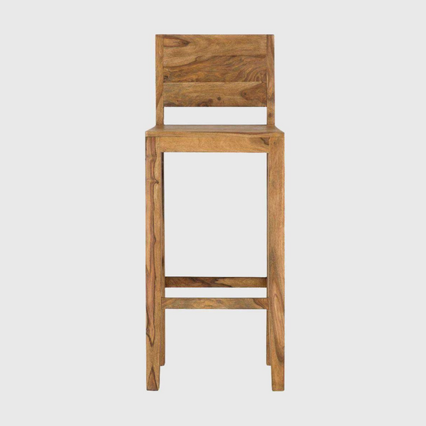 Classic Sheesham Wood Natural Finish Bar Chair #1